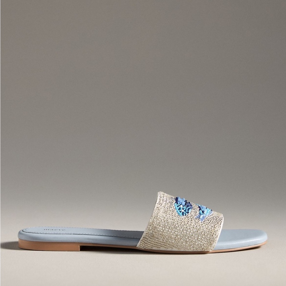 The Fiona Beaded Slide Sandals by Maeve - Picture 2 of 6